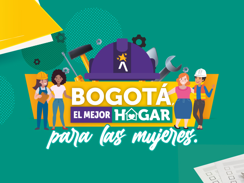 Logo de la estrategia Bogotá el mejor Hogar para las Mujeres