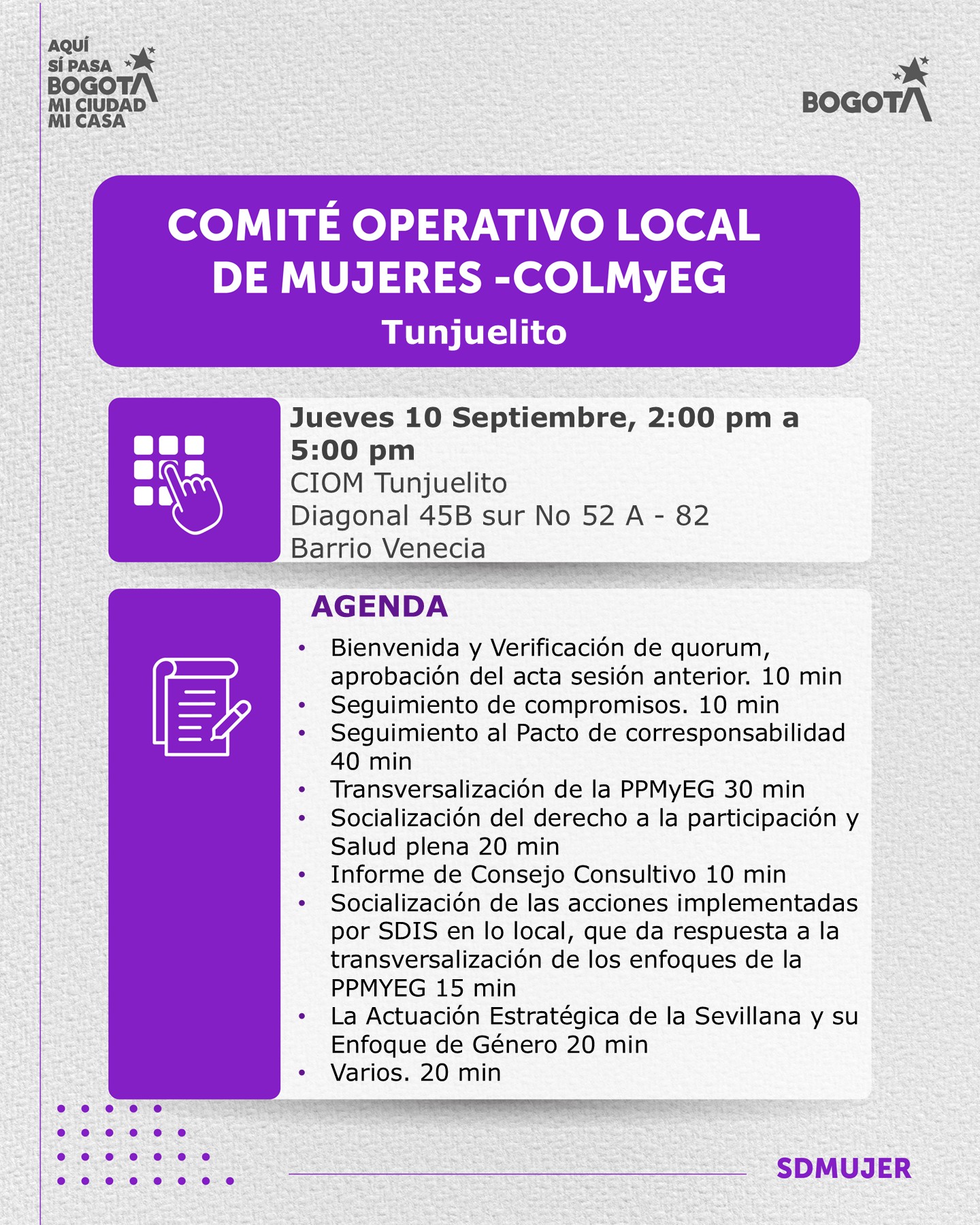 Convocatoria COLMYEG - Septiembre 2026
