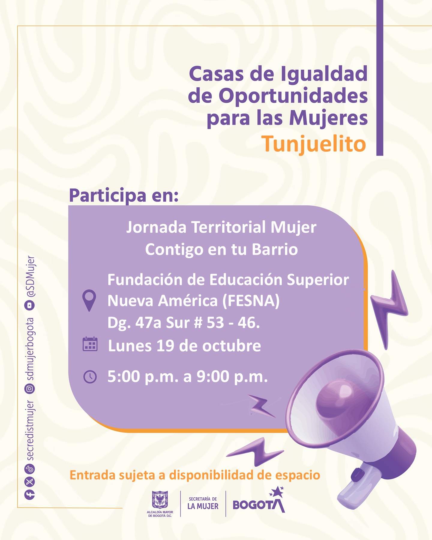 Jornada Territorial: Mujer Contigo en tu Barrio