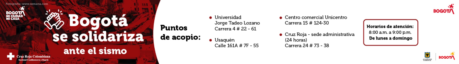 Bogotá solidaridad ante el sismo