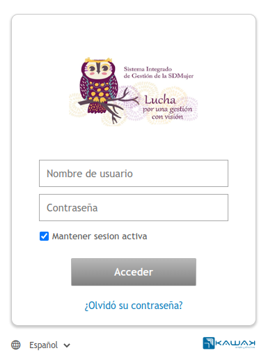 Login Aplicación Lucha
