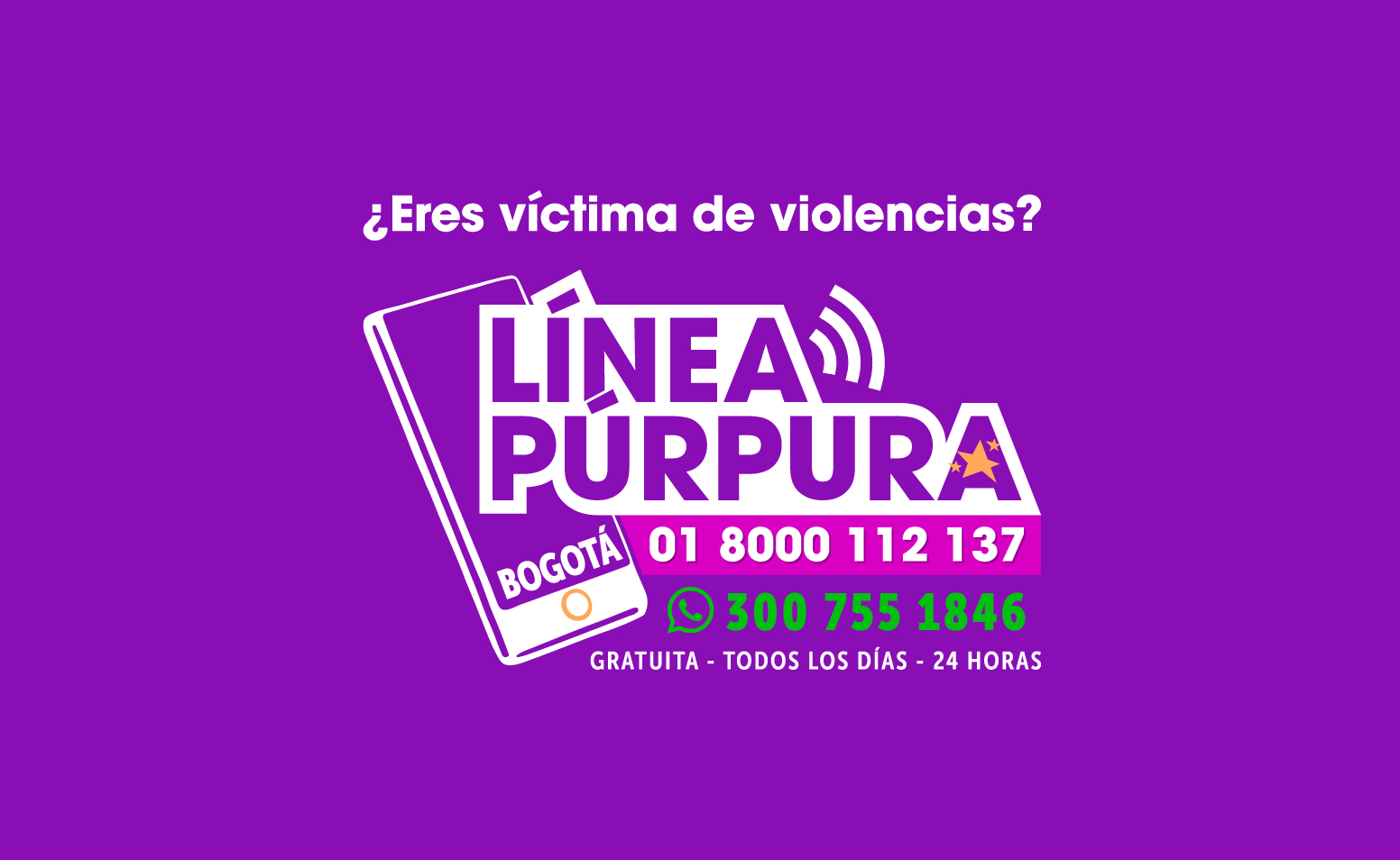 información de línea púrpura Bogotá
