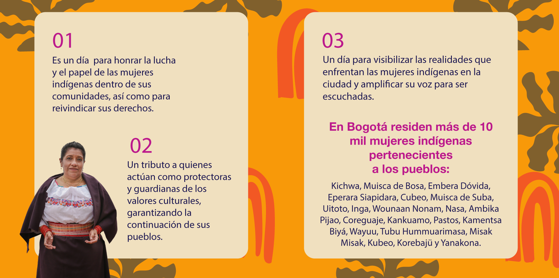 En Bogotá residen más de 10 mil mujeres indígenas pertenecientes a los pueblos.