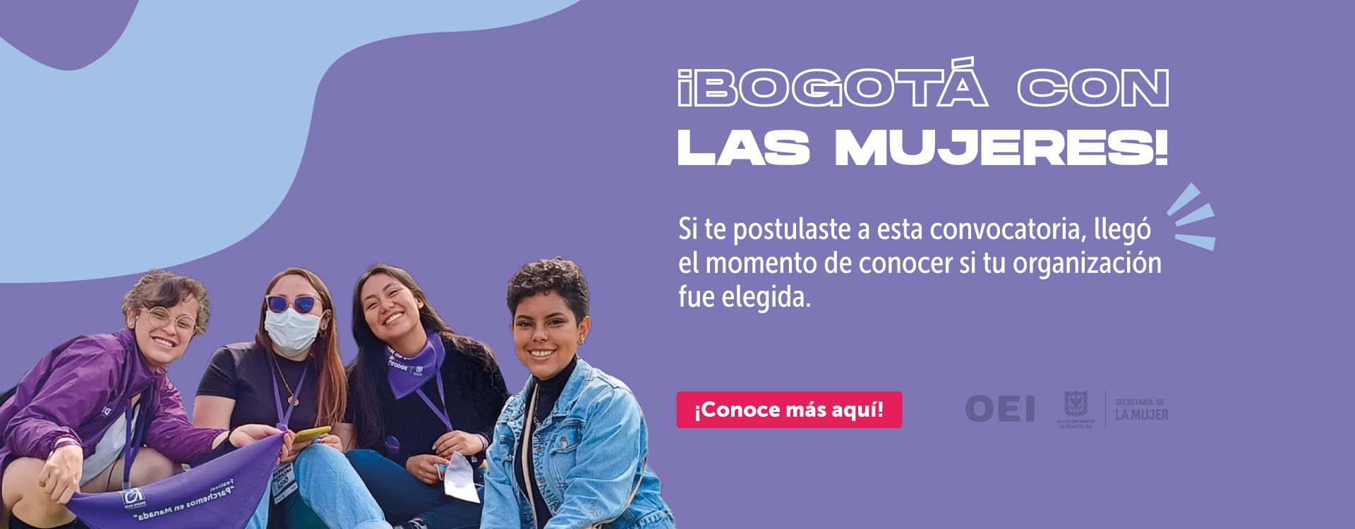 Imagen de mujeres sonriendo e información sobre listado