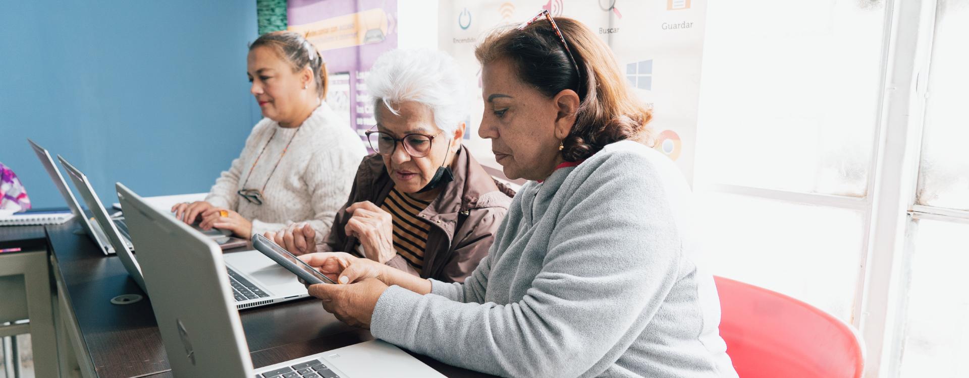 Mujer en curso de formación