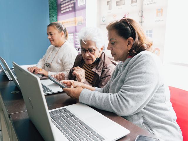 Mujer en curso de formación