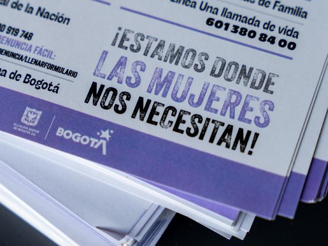 Impreso de información para mujeres