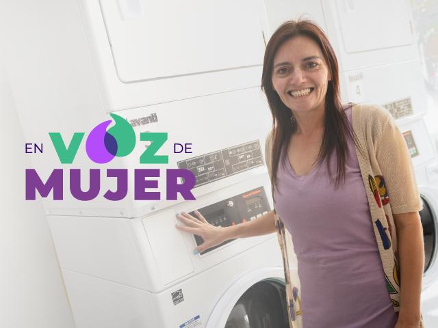 Mujer beneficiaria de sistema de cuidado