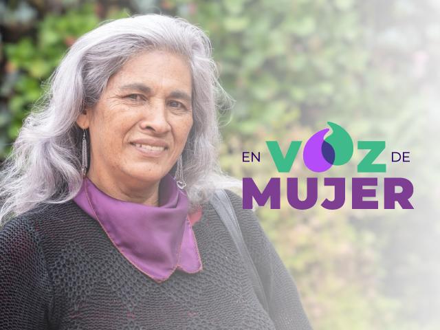 Mujer beneficiaria de sistema de cuidado
